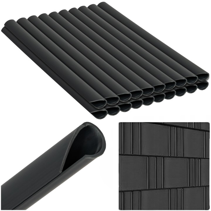 Komplet Klamr do Taśmy Ogrodzeniowej 19cm Szary (20szt.)